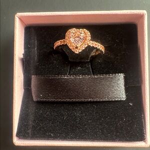 PANDORA RING, PINK HEART, SIZE 4.5”
